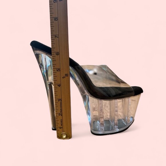 Pleaser’s Clear Platform Dancer Drag Club High Heels Shoes Women’s size 8 - Picture 5 of 7